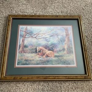 Mother Horse and Foal Tranquility By Lesley Humphrey